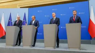 Donald Tusk, Tomasz Siemoniak, Adam Bodnar, Jarosław Stróżyk