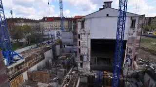 Scena Kameralna i Duża Scena w budowie 