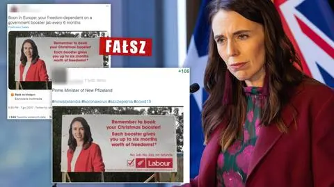 "Nie ma zastrzyku, nie ma pracy"? Co było na plakacie ze zdjęciem premier Nowej Zelandii
