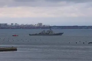 Niszczyciel USS Ross w Odessie, rok 2019
