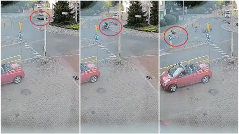 Uderzył w rowerzystę, wsiadł na motocykl i próbował odjechać. W końcu uciekł pieszo