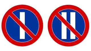  B-37 "zakaz postoju w dni nieparzyste" i B-38 "zakaz postoju w dni parzyste"