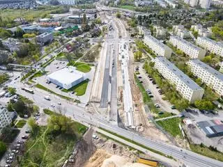Ulica Nowa Naramowicka z lotu ptaka