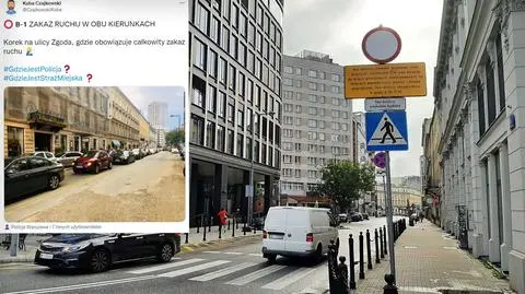 Zgoda: zakaz ruchu, a aut tyle, że tworzą się korki