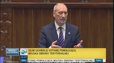 Przegłosowano ustawę powołującą Wojska Obrony Terytorialnej