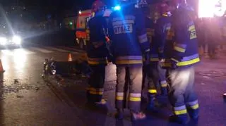 Mercedes uderzył w skuter