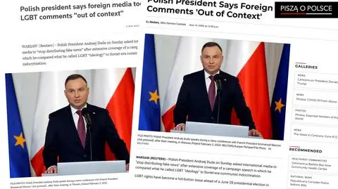 Andrzej Duda pisze o fake newsach. Reuters: prezydent nie napisał, co jest fałszywie przedstawione
