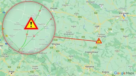 Dachowanie na A1. Są ranni, autostrada zablokowana