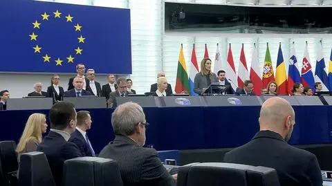 Julia Nawalna podczas wystąpienia w Parlamencie Europejskim