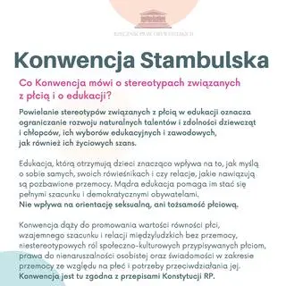 Co Konwencja mówi o stereotypach związanych z płcią i o edukacji?