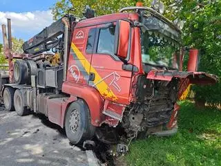 Kierujący ciężarówką 55-latek był trzeźwy, nie doznał obrażeń