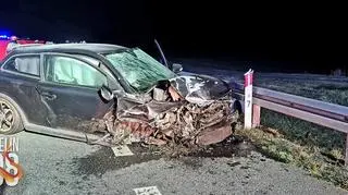 Kierowca volvo trafił do szpitala