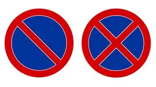 B-35 "zakaz postoju" i B-36 "zakaz zatrzymywania się"