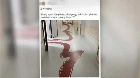Nowy, krwawy wystrój szpitala dziecięcego w Łodzi? Wyjaśniamy