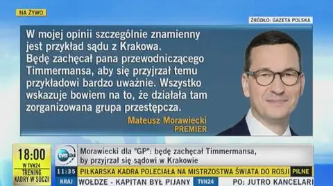Reakcje środowiska sędziowskiego na słowa Morawieckiego