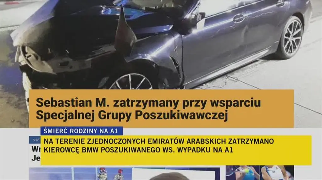 Podejrzany o spowodowanie wypadku na A1 Sebastian M