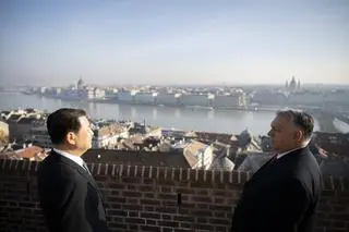 Wang Xiaohong i Viktor Orban