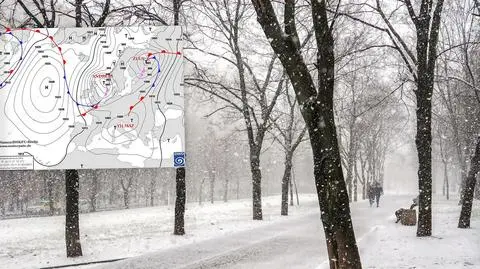 Śnieg i śnieg z deszczem przemieszczają się z południa w głąb kraju. "Będzie ciężko"
