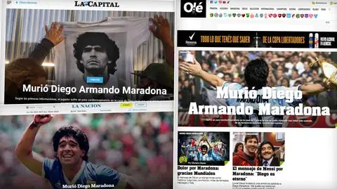 "Opuścił nas, a z nim odszedł futbol". Media piszą o "dziewięciu karetkach pod domem Maradony"