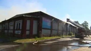 Pożar hali w Chorzowie