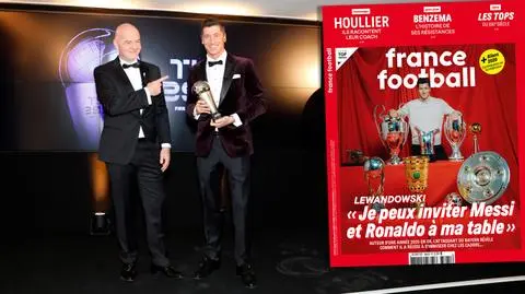 Lewandowski na okładce "France Football". Polak zaprosił Messiego i Ronaldo do stolika