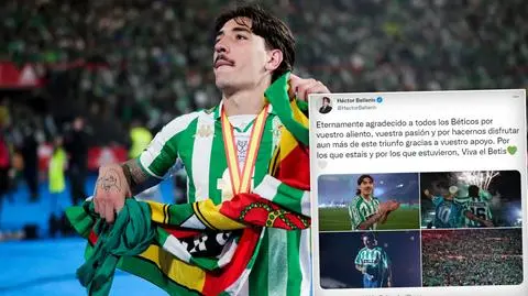 Huczne świętowanie Pucharu Króla. Piłkarz Betisu w koszulce byłego reprezentanta Polski