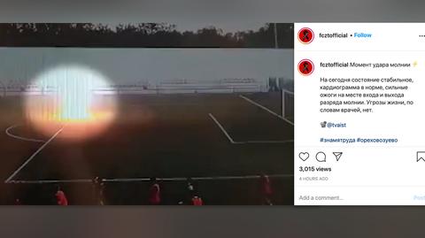 Piłkarz w Rosji uderzony przez piorun na boisku