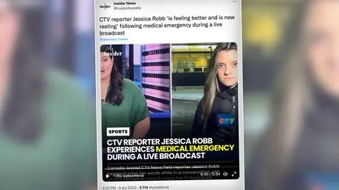 Jessica Robb zasłabła na wizji