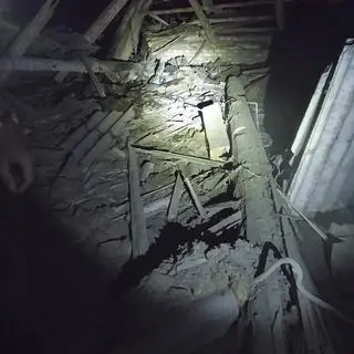 Zniszczenia w Kijowie po rosyjskim ataku (28.05.2023)