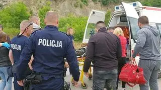 Serbski motocyklista uratowany w Kosowie przez polskich policjantów