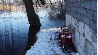 Pokrywa lodowa na Pilicy gwałtownie spiętrzyła wodę