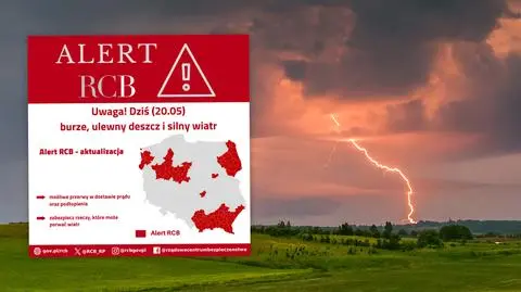 Kolejne alerty RCB. Tu pogoda stanowi poważne zagrożenie