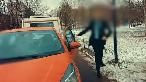 Awantura w Parku Bródnowskim. Zablokował kierowcę jadącego alejką, został zwymyślany 