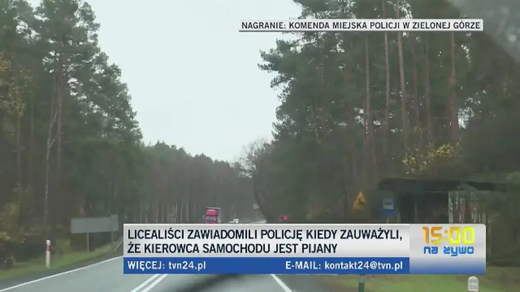 Uczniowie zatrzymali kierowcę i wezwali policję
