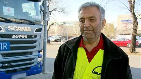 Irański kierowca Fardin Kazemi jedzie na Ukrainę z pomocą