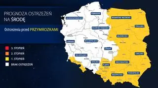 Prognoza zagrożeń IMGW na środę