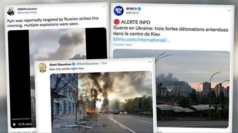 Eksplozje w Kijowie, kłęby dymu nad centrum miasta. Doniesienia o zabitych i rannych
