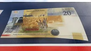 Backside of a collector banknote with Lech Kaczyński