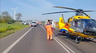 Wypadek na DK 74 pod Bełchatowem