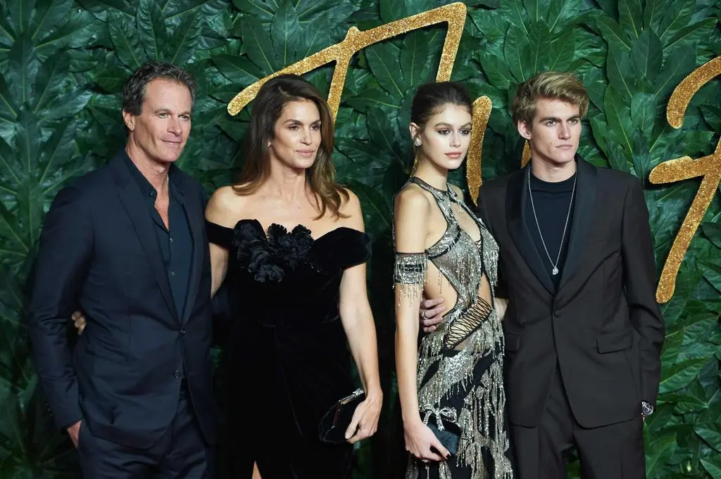 Rande Gerber, Cindy Crawford, Kaia Jordan Gerber i Presley Gerber