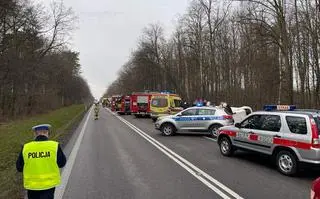 Wypadek autokaru w miejscowości Łopiennik Podleśny