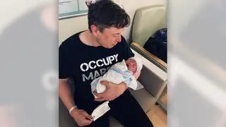 Elon i jego syn o imieniu X Æ A-XII