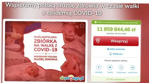 Zbiórka pieniędzy na walkę z koronawirusem