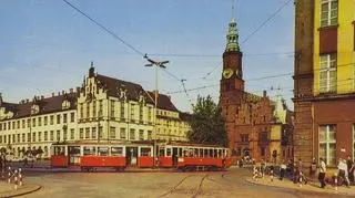 Tramwaj na wrocławskim rynku