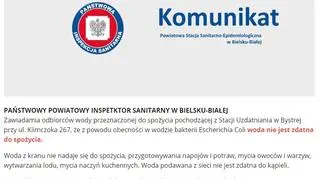 Bystra. Woda nie jest zdatna do spożycia 