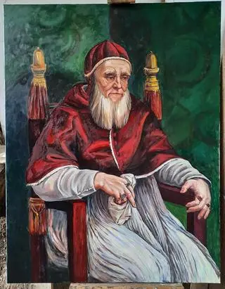 Obraz skradziony został ze sztalugi stojącej w domu letniskowym (zdjęcie wykonano na początku sierpnia 2021 roku) 