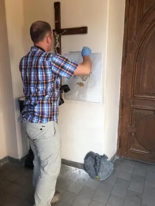 Policja zabezpieczyła ślady