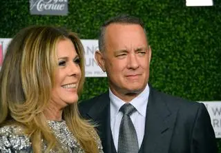Rita Wilson i Tom Hanks w 2017 roku