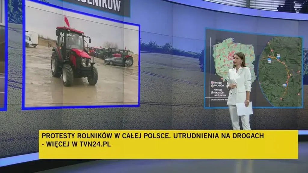 Protest rolników w Kurowie (woj