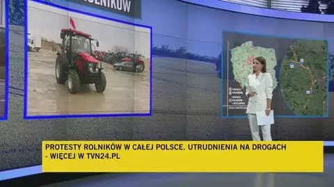 Protest rolników w Kurowie (woj